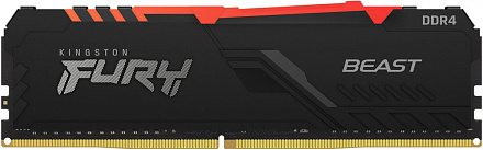 Память DDR4 16GB 3200MHz Kingston KF432C16BB12A/16 Fury Beast RGB RTL Gaming PC4-25600 CL16 DIMM 288-pin 1.35В dual rank с радиатором Ret