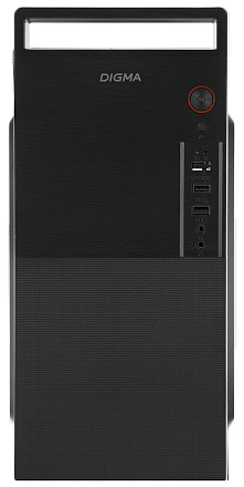 Корпус Digma DC-MATX101-U2 черный без БП mATX 1x80mm 2x120mm 2xUSB2.0 audio