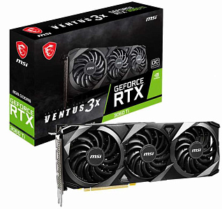 Видеокарта MSI PCI-E 4.0 RTX 3060 Ti VENTUS 3X 8G OC LHR NVIDIA GeForce RTX 3060Ti 8192Mb 256 GDDR6 1695/14000 HDMIx1 DPx3 HDCP Ret