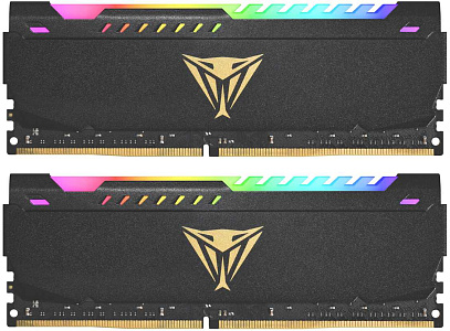 Память DDR4 2x16Gb 3200MHz Patriot PVSR432G320C8K Viper Steel RGB RTL Gaming PC4-25600 CL18 DIMM 288-pin 1.35В dual rank с радиатором Ret