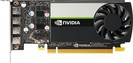 Видеокарта PNY PCI-E T1000 NVIDIA T1000 8192Mb 128 GDDR6 1065/10000 mDPx4 Ret low profile