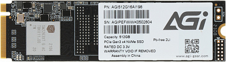 Накопитель SSD AGi PCIe 3.0 x4 512GB AGI512G16AI198 AI198 M.2 2280