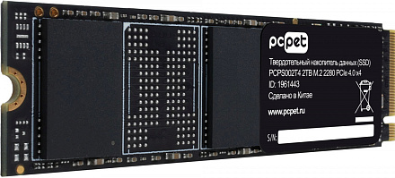 Накопитель SSD PC Pet PCIe 4.0 x4 2TB PCPS002T4 M.2 2280 OEM