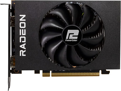 Видеокарта PowerColor PCI-E 4.0 AXRX 6400 4GBD6-DH AMD Radeon RX 6400 4096Mb 64 GDDR6 2039/16000 HDMIx1 DPx1 HDCP Ret