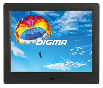 Фоторамка Digma 8" PF-843 IPS 1024x768 черный пластик ПДУ Видео