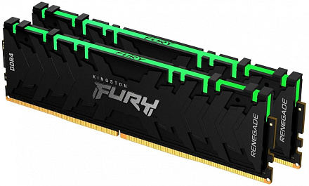 Память DDR4 2x16Gb 3200MHz Kingston KF432C16RB1AK2/32 Fury Renegade RGB RTL Gaming PC4-25600 CL16 DIMM 288-pin 1.35В dual rank с радиатором Ret