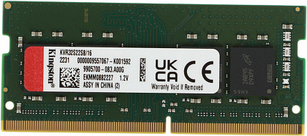 Память DDR4 16Gb 3200MHz Kingston KVR32S22S8/16 VALUERAM RTL PC4-25600 CL22 SO-DIMM 260-pin 1.2В single rank Ret