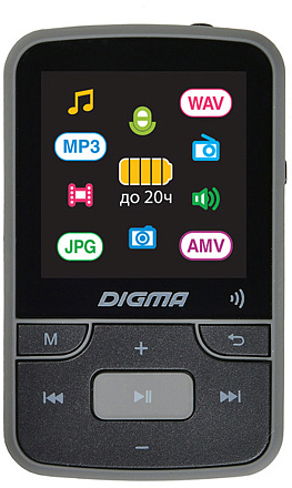 Плеер Hi-Fi Flash Digma Z4 BT 16Gb черный/1.5"/FM/microSDHC/clip